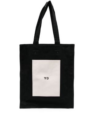 Y-3 Lux logo-print tote bag - Black