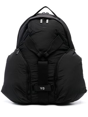 Y-3 multi-pocket zip-around backpack - Black