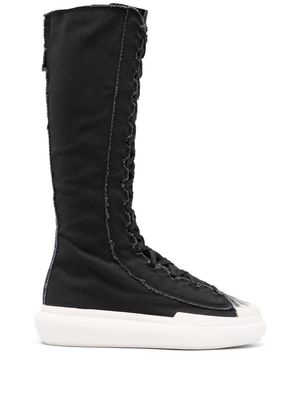 Y-3 Nizza distressed boot sneakers - Black