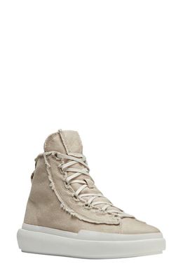 Y-3 Nizza High Top Sneaker in White/Sand