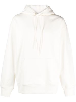 Y-3 organic cotton drawstring hoodie - White