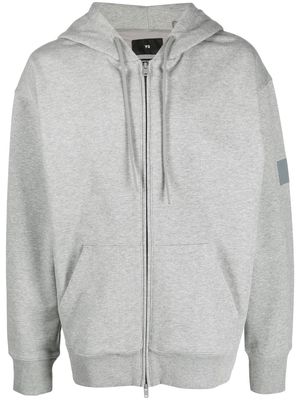 Y-3 organic cotton zip-up hoodie - Grey