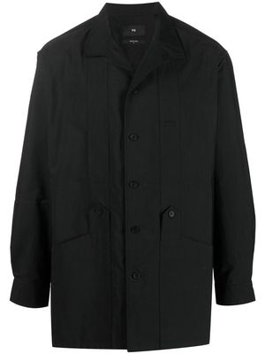 Y-3 plain shirt jacket - Black