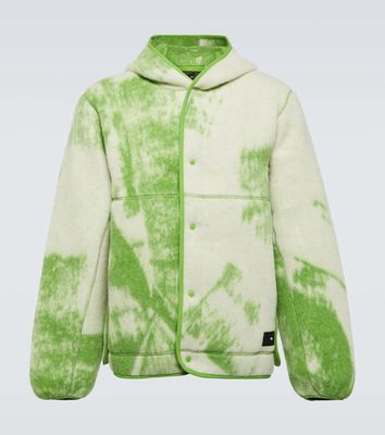 Y-3 Printed wool-blend fleece jacket