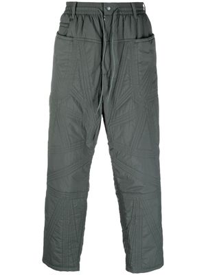 Y-3 quilted drawstring-waist trousers - Green