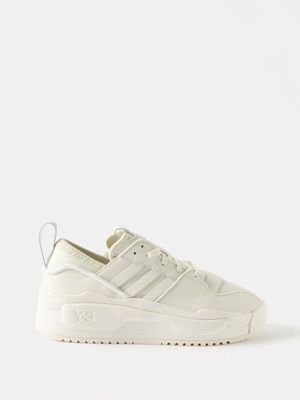 Y-3 - Rivalry Leather Trainers - Mens - Off White