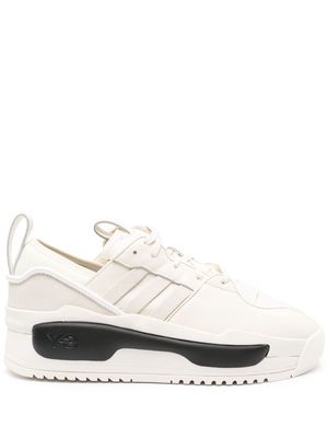 Y-3 Rivalry panelled leather sneakers - White
