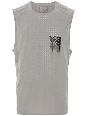 Y-3 Run perforated tank top - Grey