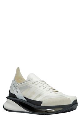 Y-3 S-Gendo Run Running Shoe in Off White/Cream White/Black