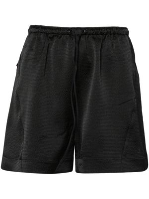 Y-3 seersucker-texture track shorts - Black