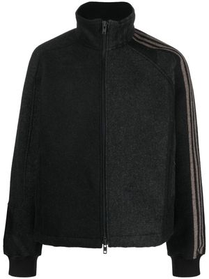 Y-3 stripe-detail cotton jacket - Black
