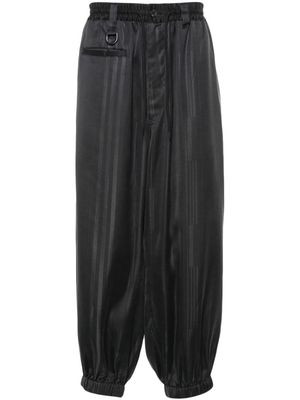 Y-3 striped tapered trousers - Black