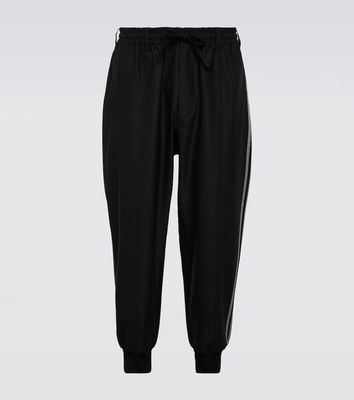 Y-3 Striped wool-blend sweatpants