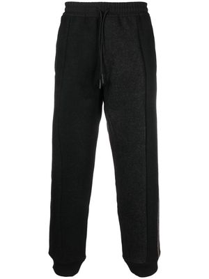 Y-3 striped wool track pants - Black
