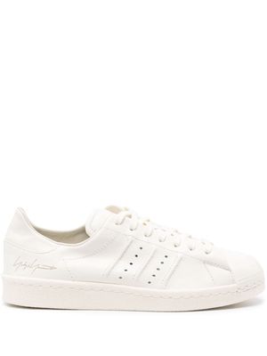 Y-3 Superstar lace-up leather sneakers - White