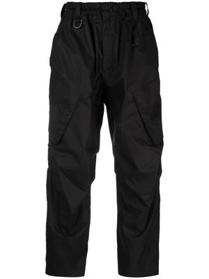 Y-3 tapered-leg cargo trousers - Black