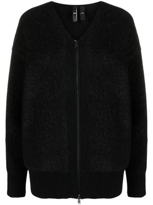 Y-3 V-neck knitted jacket - Black