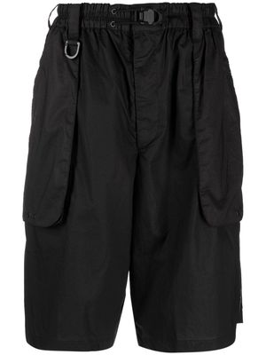 Y-3 wide-leg ripstop shorts - Black