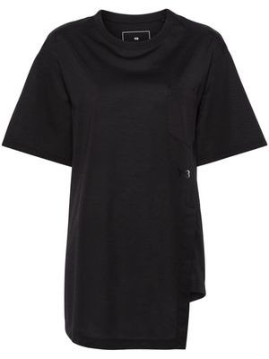 Y-3 x Adidas asymmetric T-shirt - Black