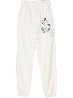 Y-3 x Adidas floral-print track pants - White