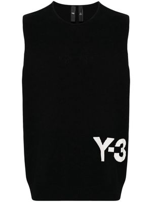 Y-3 x Adidas logo-intarsia vest - Black