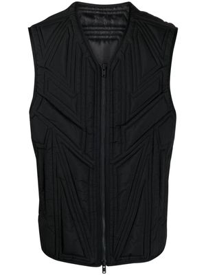 Y-3 x Adidas quilted zip-up vest - Black