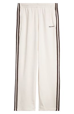 Y-3 x Wales Bonner 3-Stripes Cotton & Recycled Polyester Track Pants in Chalk White