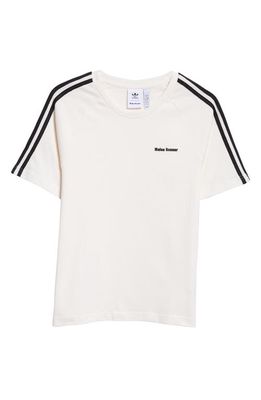 Y-3 x Wales Bonner 3-Stripes Organic Cotton T-Shirt in Chalk White