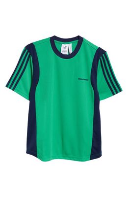 Y-3 x Wales Bonner 3-Stripes Recycled Polyester T-Shirt in Vivid Green