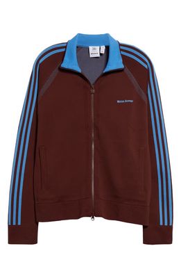 Y-3 x Wales Bonner 3-Stripes Recycled Polyester Track Jacket in Mystery Brown