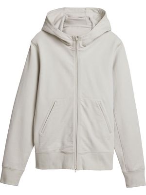 Y-3 zip-up cotton hoodie - Neutrals