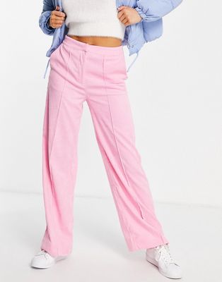 Y.A.S mini cord wide leg pants in pink - part of a set