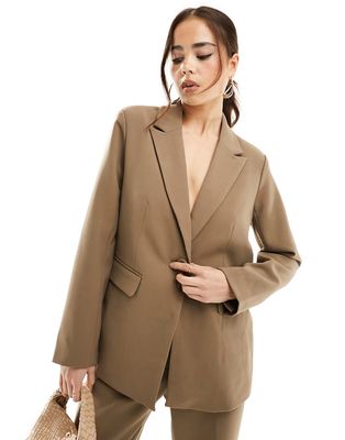 Y.A.S tailored blazer in brown - part of a set