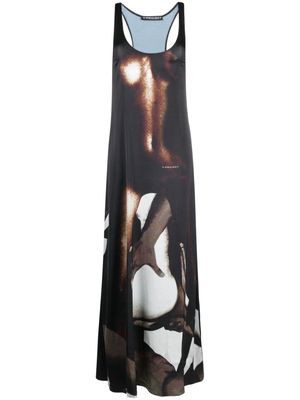 Y/Project abstract-pattern maxi dress - Black