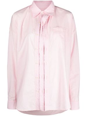 Y/Project asymmetric cotton-blend shirt - Pink