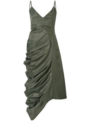 Y/Project asymmetric drape dress - Green