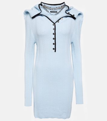 Y/Project Chain-embellished wool minidress