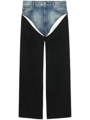 Y/Project colour-block cutout jeans - Black