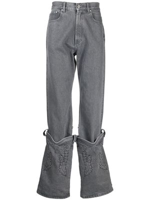 Y/Project Cowboy-cuff jeans - Grey