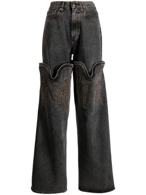Y/Project Cowboy High Cuff jeans - Black