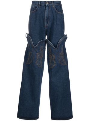 Y/Project Cowboy High Cuff jeans - Blue