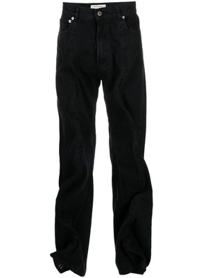 Y/Project crinkle straight-leg jeans - Black