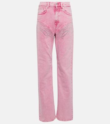 Y/Project Crystal-embellished wide-leg jeans