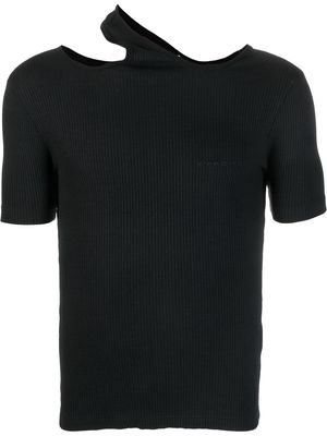 Y/Project cut-out ribbed T-shirt - Black