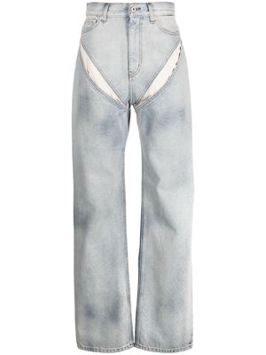 Y/Project cut-out wide-leg jeans - Blue