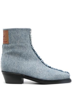 Y/Project denim ankle boots - Blue