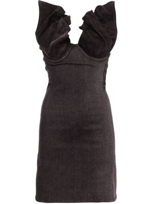 Y/Project denim mini dress - Black