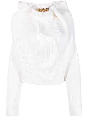 Y/Project draped chain ribbed jumper - Neutrals