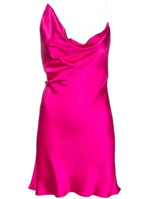 Y/Project draped silk minidress - Pink