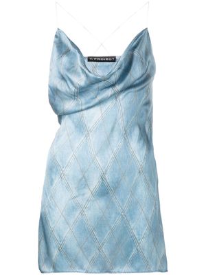 Y/Project draped slip dress - Blue